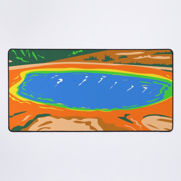 Item preview, Yellowstone National Park Grand Prismatic Spring Vintage designed and sold by KrisSidDesigns.