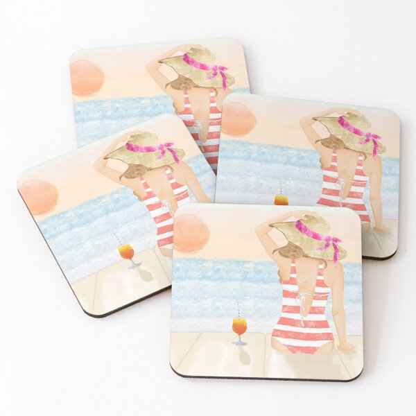 Item preview, girl in swimsuit at sunset designed and sold by eligart.