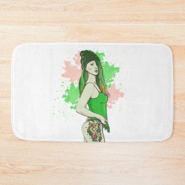 Item preview, Sexy Tattoo Girl Green designed and sold by artorno.