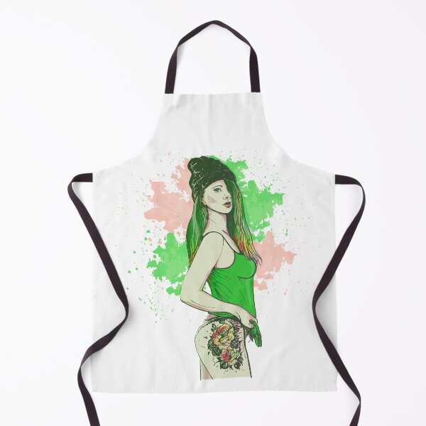 Item preview, Sexy Tattoo Girl Green designed and sold by artorno.