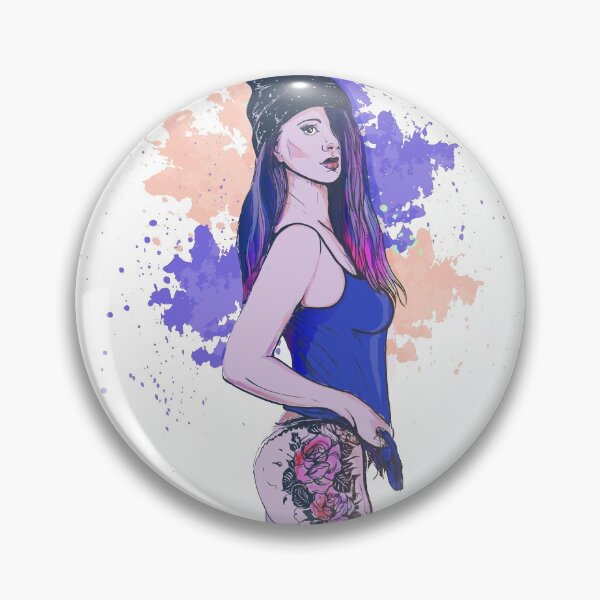 Item preview, Sexy Tattoo Girl Blue designed and sold by artorno.
