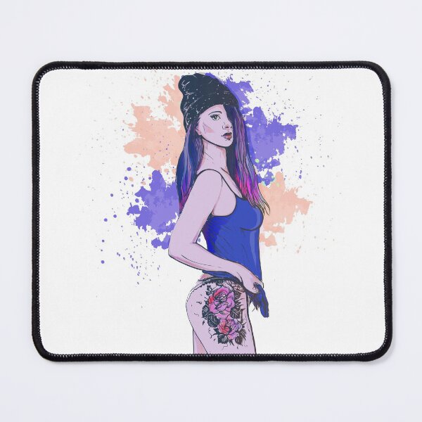 Item preview, Sexy Tattoo Girl Blue designed and sold by artorno.