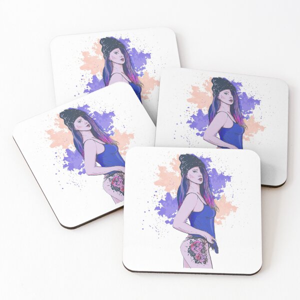 Item preview, Sexy Tattoo Girl Blue designed and sold by artorno.