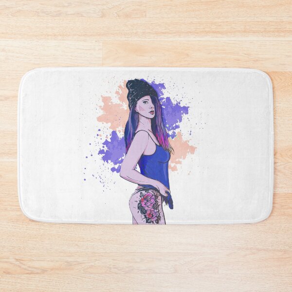 Item preview, Sexy Tattoo Girl Blue designed and sold by artorno.