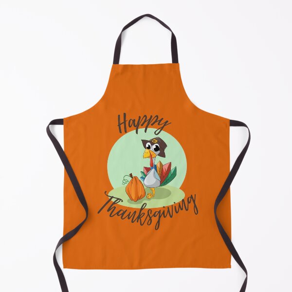 Item preview, Happy Thanksgiving - Cute Cartoon Turkey Wearing a Hat and Standing Next to Pumpkin designed and sold by IrinchiDE.
