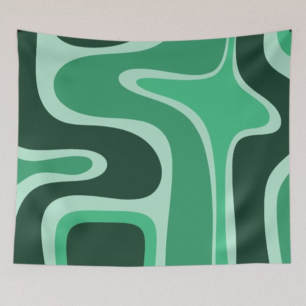 Item preview, Copacetic Retro Abstract Pattern in Jade Green Tones designed and sold by kierkegaard.