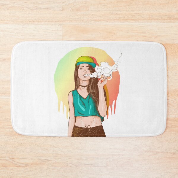 Item preview, Smoking Rapper Girl Rainbow designed and sold by artorno.