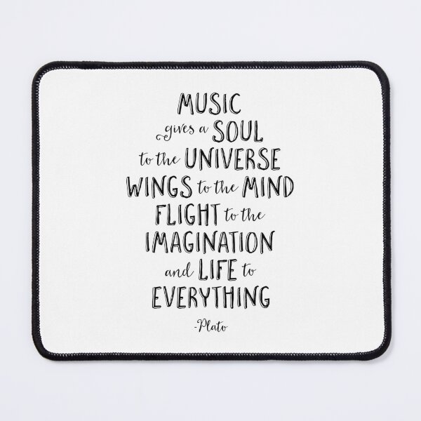Item preview, Music Gives A Soul To The Universe Wings To The Mind, Plato Quote, Music Lovers Gift designed and sold by aenaonartwork.