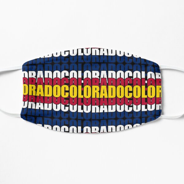 Colorado State Flag Typography Flat Mask