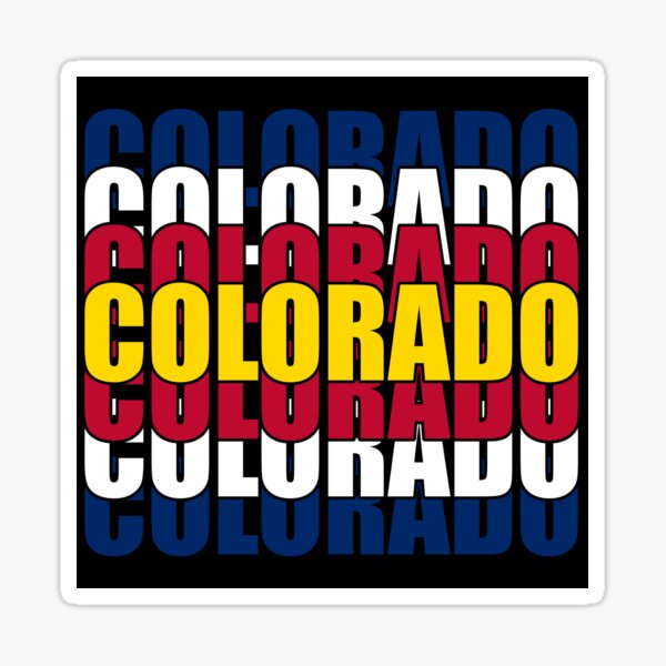 Colorado State Flag Typography Sticker