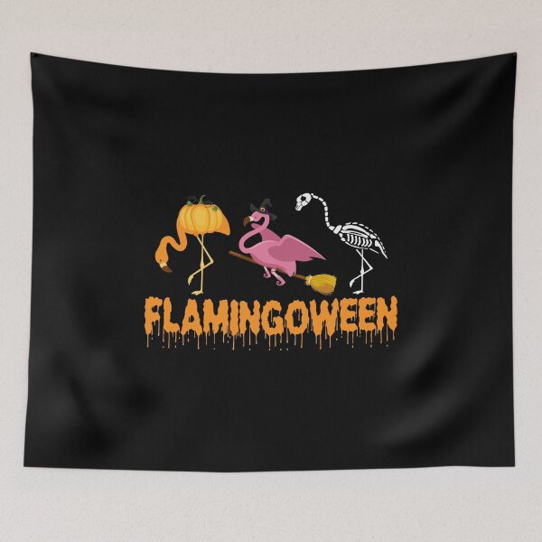 Item preview, Funny Flamingo Halloween, Flamingoween Pumpkin, Witch Flamingoes designed and sold by Merchking1.