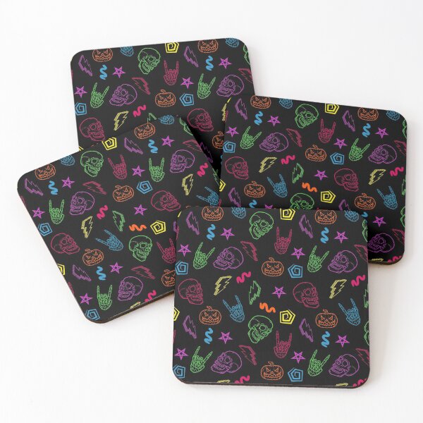 Item preview, 80s Halloween Rock Pattern designed and sold by Grimble Scribbs.