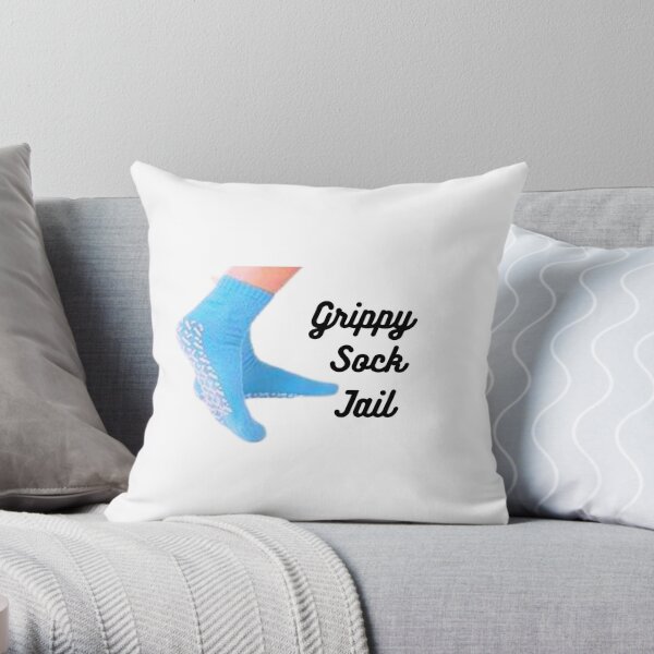 Grippy Sock Jail Throw Pillow for Sale by emma-michal