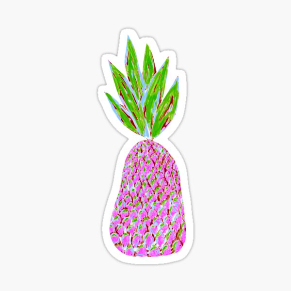 Pineapple Crush on pale yellow Sticker