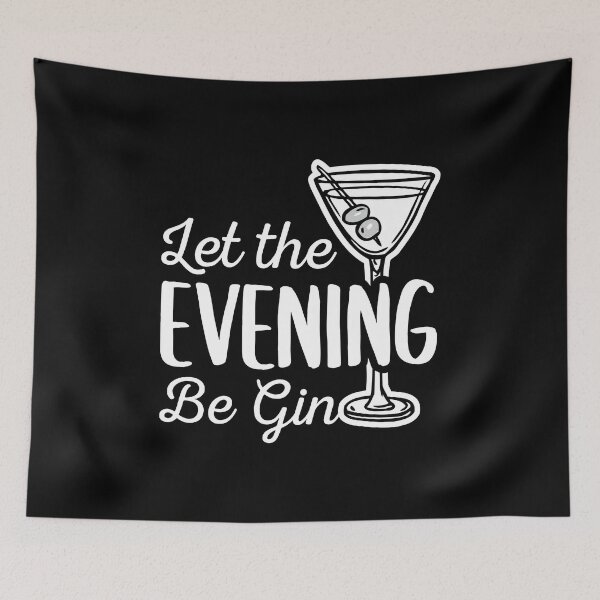 Item preview, Let the Evening Be Gin, Funny Gin Martini Bartender Drink Order designed and sold by Merchking1.