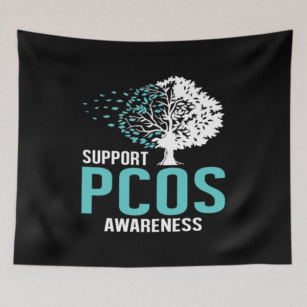 Item preview, PCOS Awareness Quote, Support Infertility, Teal Ribbon Tree for Women designed and sold by Merchking1.