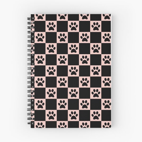 Item preview, Checkered baby Pink and black dog paw print pattern 3 | Cute Gifts for dog mom, dog dad, dog lover and dog owner  designed and sold by Violet Treasures.