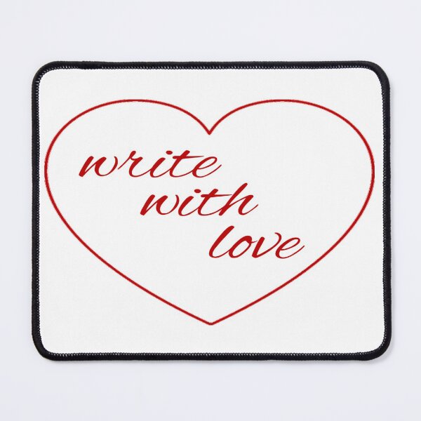 Item preview, write with love in red designed and sold by TeaRoseWriter.