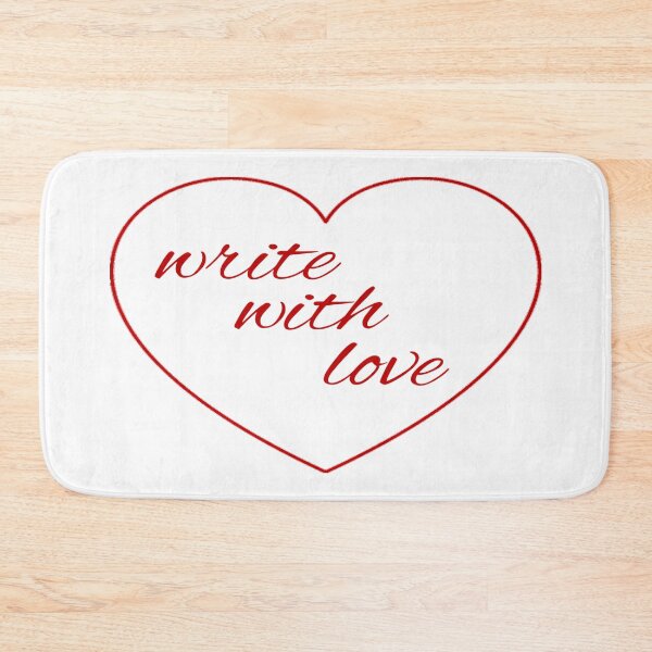 Item preview, write with love in red designed and sold by TeaRoseWriter.