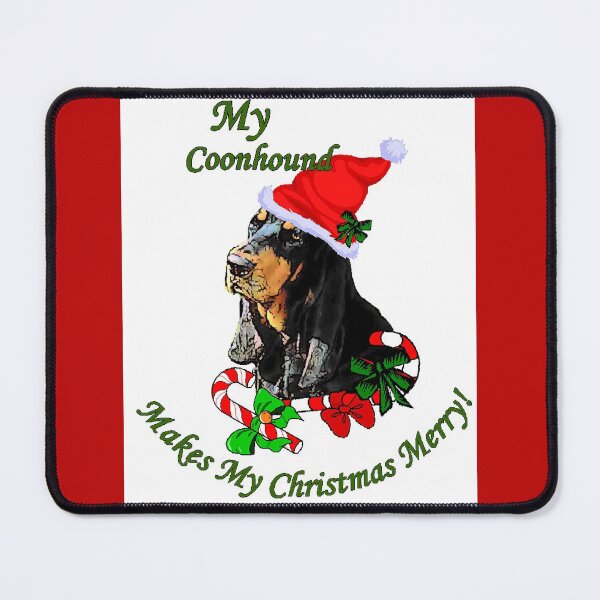 Aperçu de l'œuvre Cadeaux de Noël Coonhound noir et feu créée et vendue par springdaleshops.