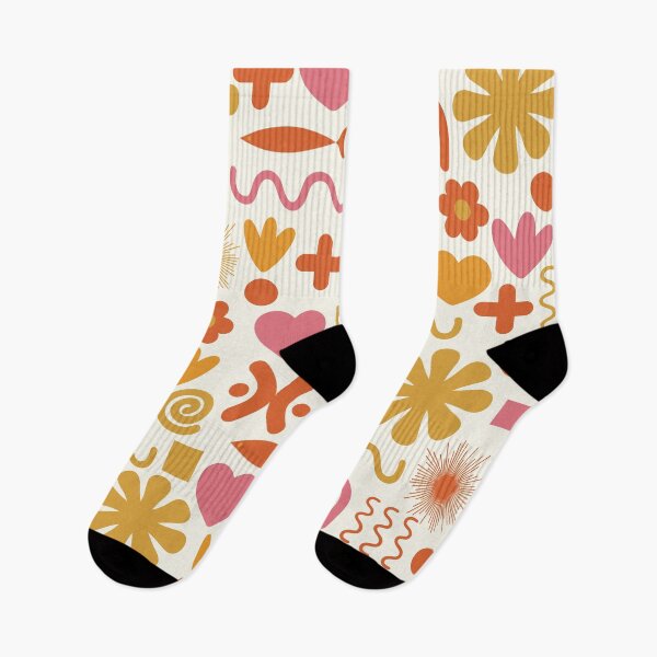 Item preview, Natural Miscellany Retro Pattern Thulian Pink Mustard Orange Ochre Cream designed and sold by kierkegaard.