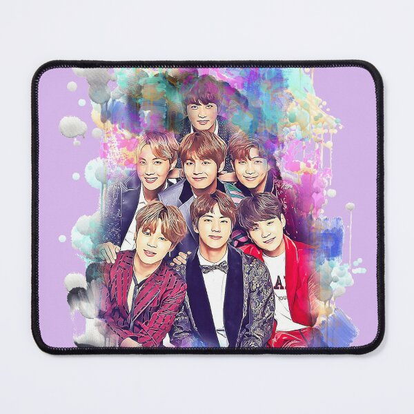 Item preview, BTS all members colorful art designed and sold by Lajibolalaa.