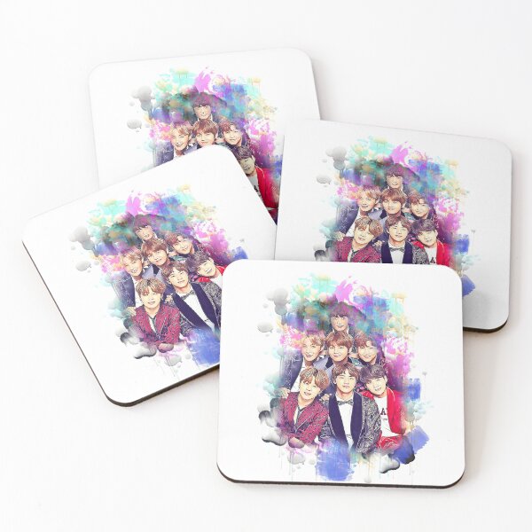 Item preview, BTS all members colorful art designed and sold by Lajibolalaa.