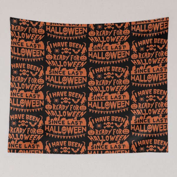 Item preview, Ready For Halloween Since Last Halloween | Funny Halloween Fan designed and sold by GravitiTees.