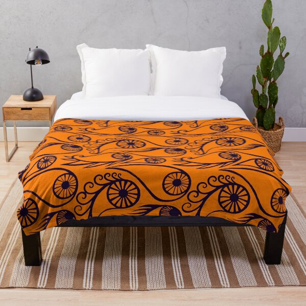 Item preview, Orange Paisley Eye Pattern Spooky Halloween designed and sold by Versatill.
