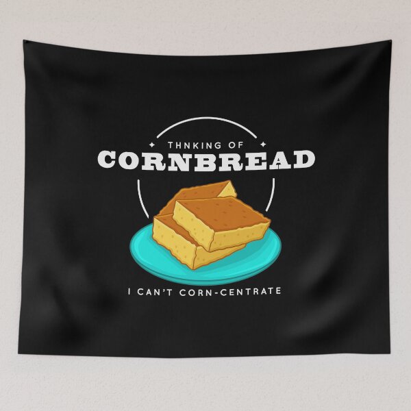 Item preview, Funny Cornbread Pun Can’t Corncentrate Southern Foodie product designed and sold by jakehughes2015.