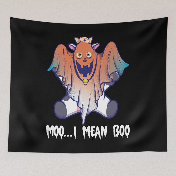 Item preview, Moo I Mean Boo Funny Ghost Cow halloween For Nurse and nursing kids designed and sold by Usoubmaster.