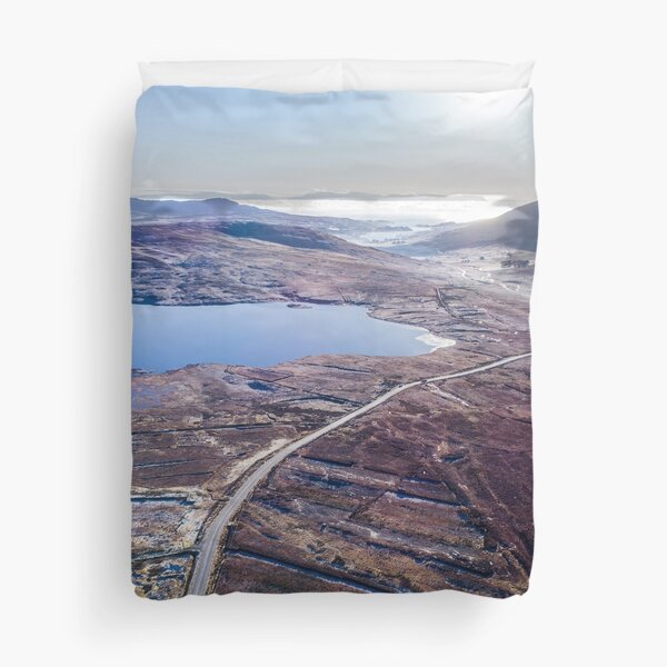 Lough Unna and the road to Carrick Duvet Cover