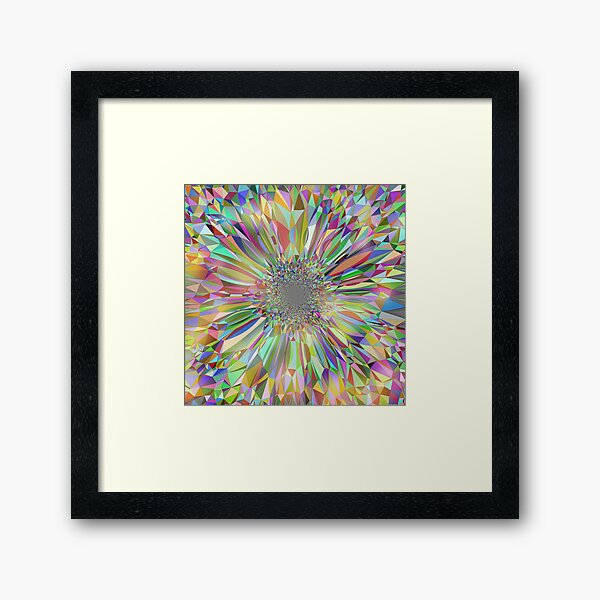 Rainbow Sunflower Framed Art Print
