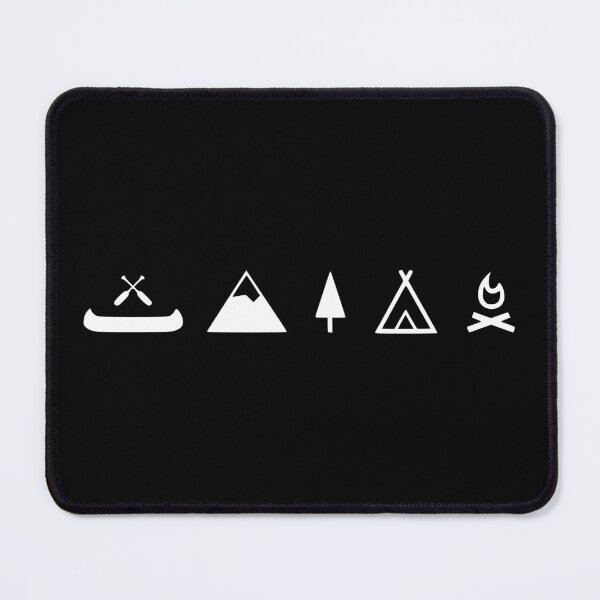 Item preview, Camping canoe, campfire with mountain designed and sold by TShirtsByMs.