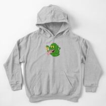 Slimer eating pizza Kinder Hoodie