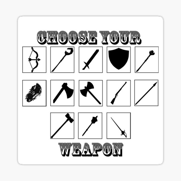 Item preview, Choose your weapon New World game aa 01 designed and sold by gUdUoficial.