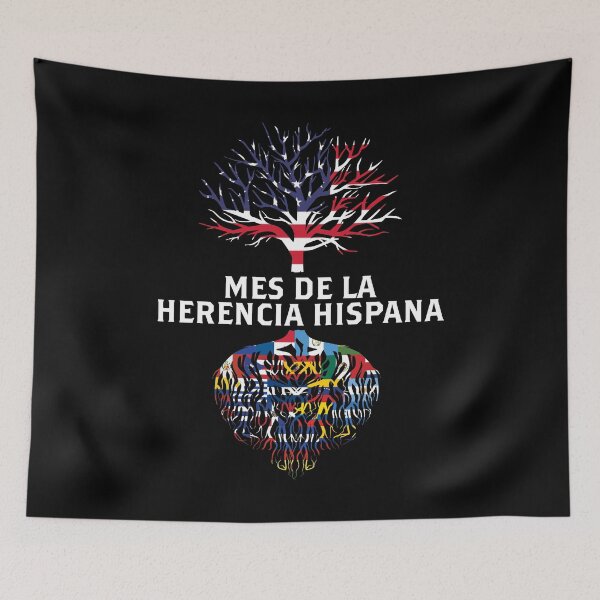 Item preview, American Flag Tree Roots Mes De La Herencia Hispana graphic designed and sold by jakehughes2015.