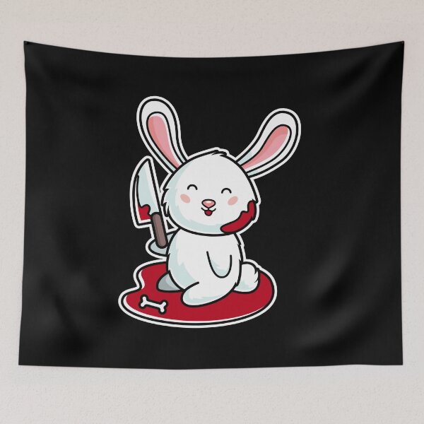 Item preview, Cute But Creepy Funny Bunny designed and sold by Hot From Oven.