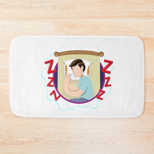 Item preview, Caucasian man person mascot sleeping peacefully. Ideal for informational and institutional related to medicine designed and sold by LucianoCosmo.