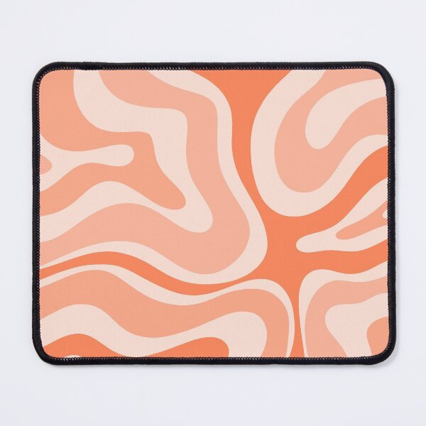 Item preview, Modern Retro Liquid Swirl Abstract Pattern Salmon Orange Peach Blush designed and sold by kierkegaard.