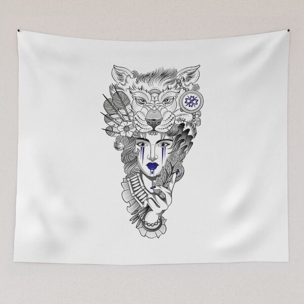 Item preview, Tribal Girl Blue designed and sold by artorno.