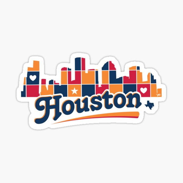 Houston Skyline Patchwork Sticker