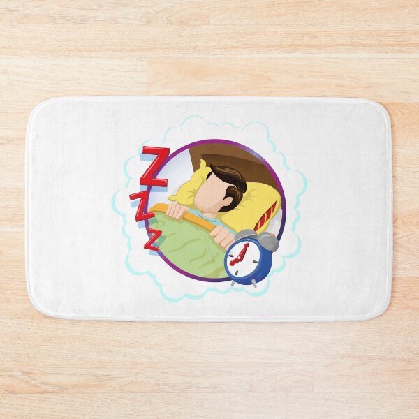 Item preview, Caucasian man person mascot sleeping peacefully. Ideal for informational and institutional related to medicine designed and sold by LucianoCosmo.