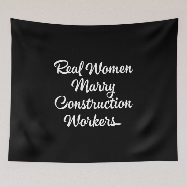 Item preview, Real Women Marry Construction Workers proud anniversary presents designed and sold by Merchking1.