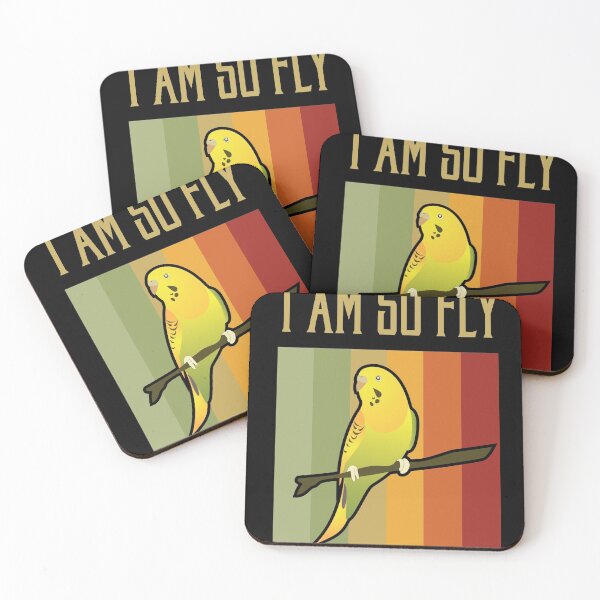 Item preview, I am so Fly Retro Vintage Budgie Lover Budgerigar Parakeet  designed and sold by Rzelemenz.