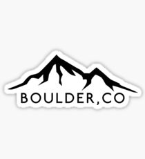 BOULDER COLORADO Ski Skiing Mountain Mountains Skis Silhouette Snowboard Snowboarding Sticker