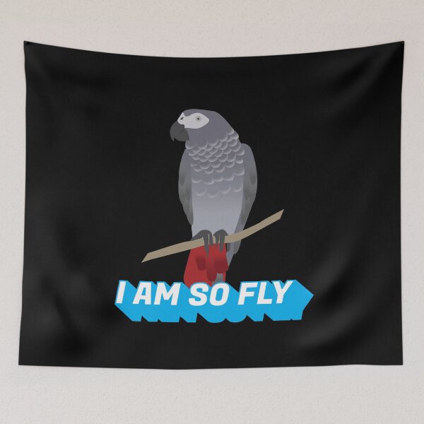 Item preview, I am So Fly Cute African Grey Parrot  Lover and Pet Birds  designed and sold by Rzelemenz.