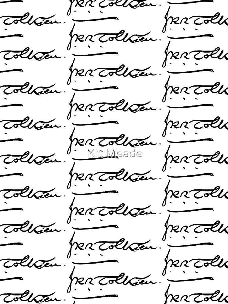 Thumbnail 3 of 3, Scarf, J.R.R. Tolkien Signature designed and sold by Kit Meade.