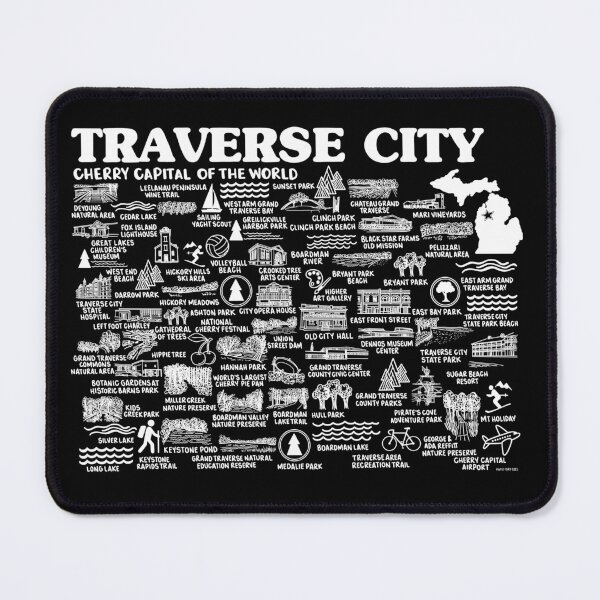 Item preview, Traverse City Map  designed and sold by fiberandgloss.