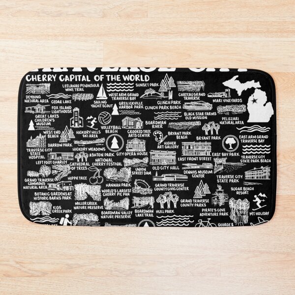 Item preview, Traverse City Map  designed and sold by fiberandgloss.